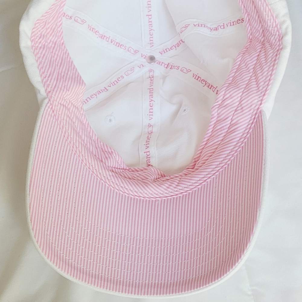 Vineyard Vines White Cap with Pink Whale Logo - Picture 9 of 16